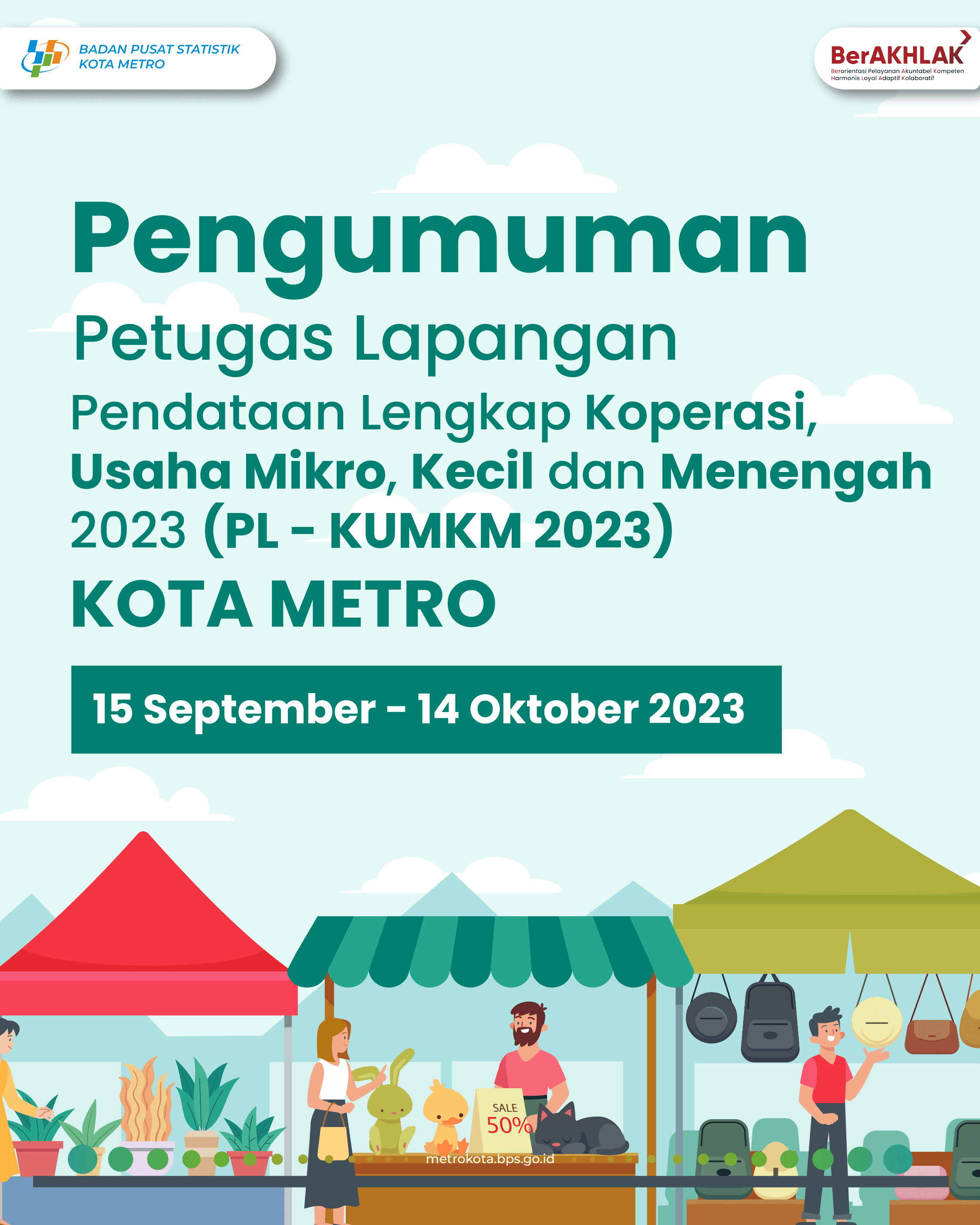 Pengumuman Final Calon Petugas PL-KUMKM Kota Metro 2023